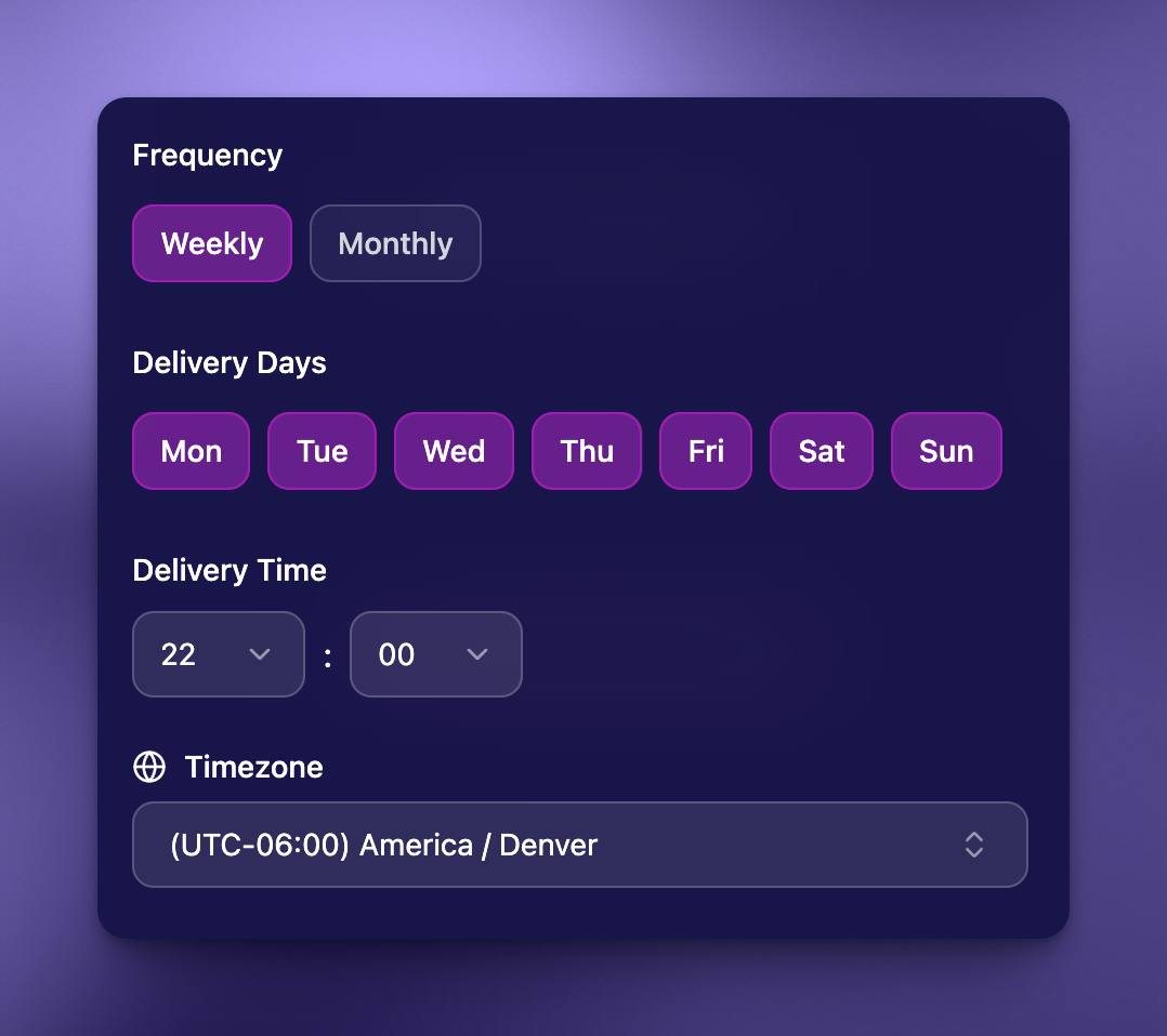 Smart Schedule Interface